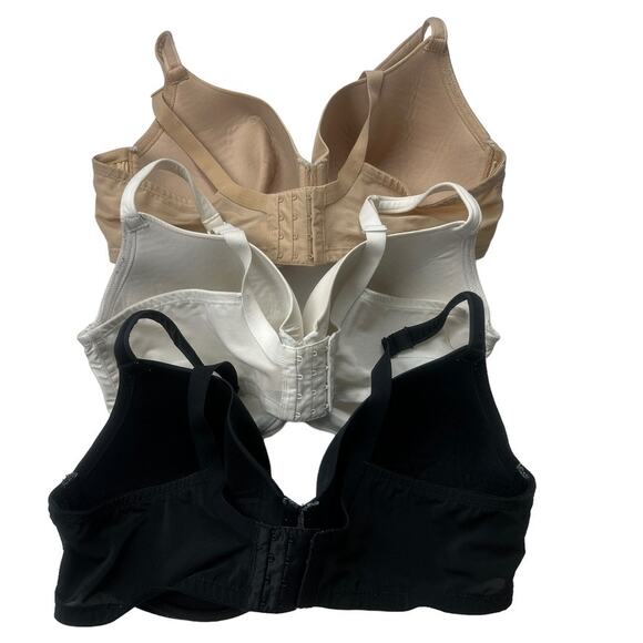 3 Cacique Bras Underwire Unpadded Cup‎ Neutrals Adjustable Strap Women's 42DD - Picture 2 of 10